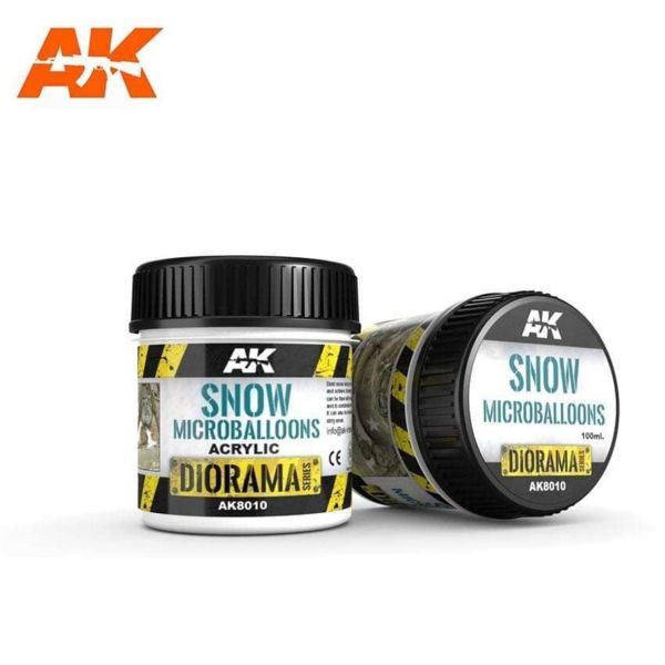 AK Interactive 8010 100 ml. Snow Microballoons, Akrilik, Diorama Serisi Zemin Dokusu