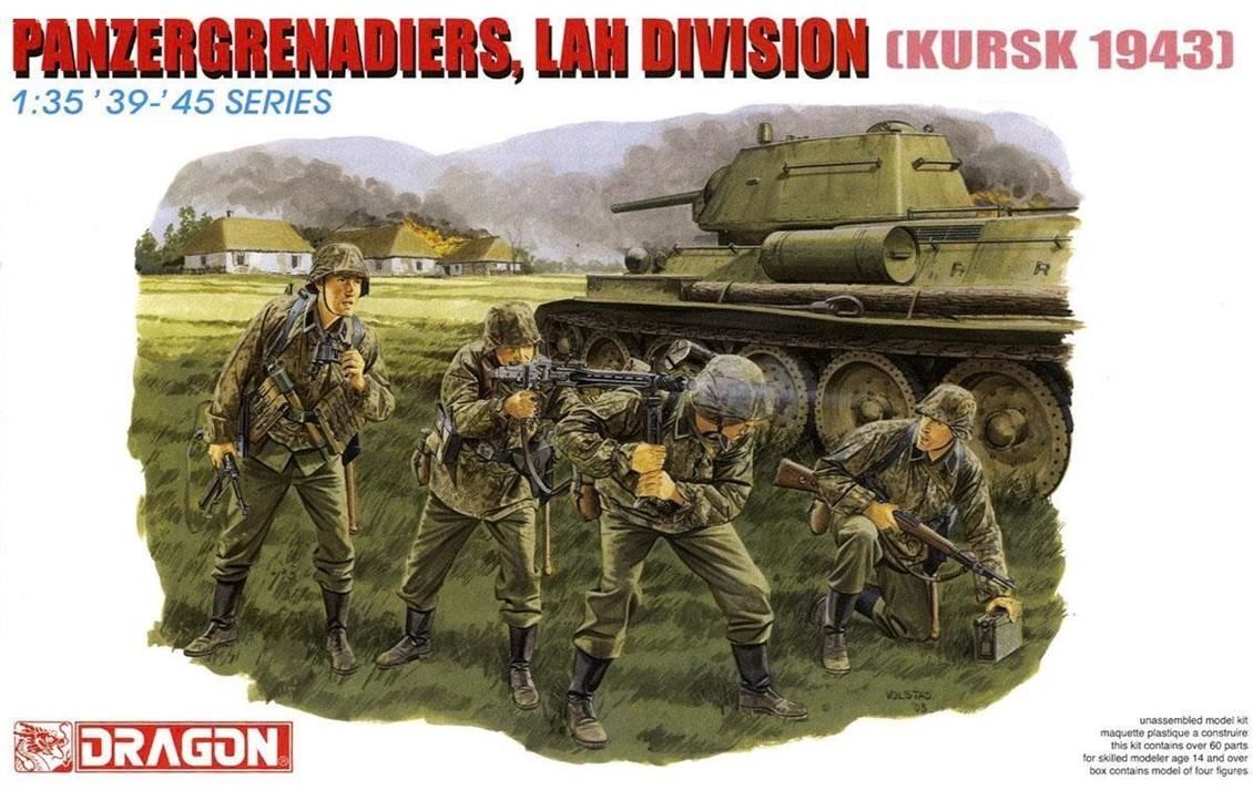 Dragon 6159 1/35 Ölçek, Panzergrenadiers LAH Tümeni (Kursk 1943) Asker Figürleri  Plastik Model Kiti