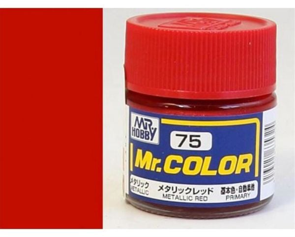 Mr.Hobby C-075 10 ml. Metallic Red, Mr.Color Serisi Model Boyası