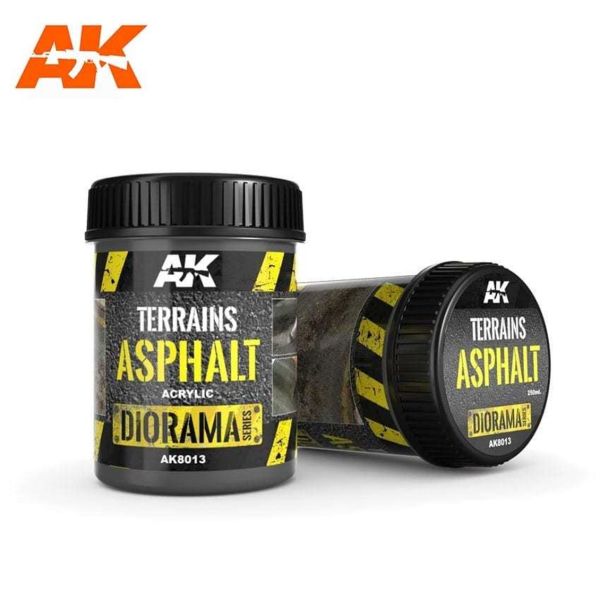 AK Interactive 8013 250 ml. Terrains Asphalt, Akrilik, Diorama Serisi Zemin Dokusu