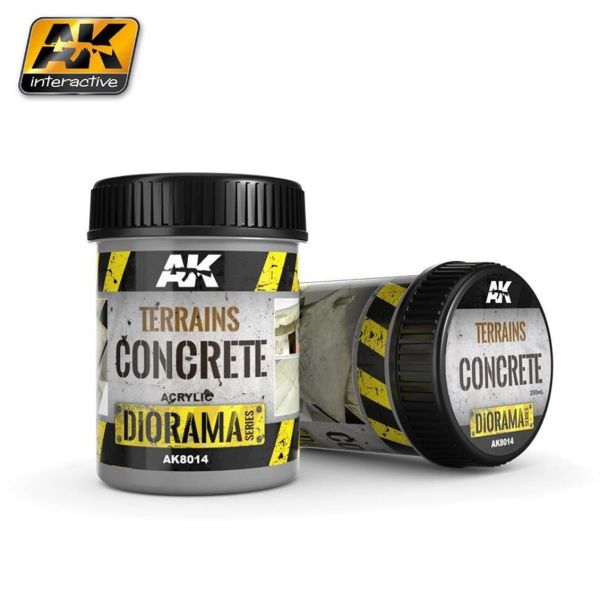 AK Interactive 8014 250 ml. Terrains Concrete, Akrilik, Diorama Serisi Zemin Dokusu