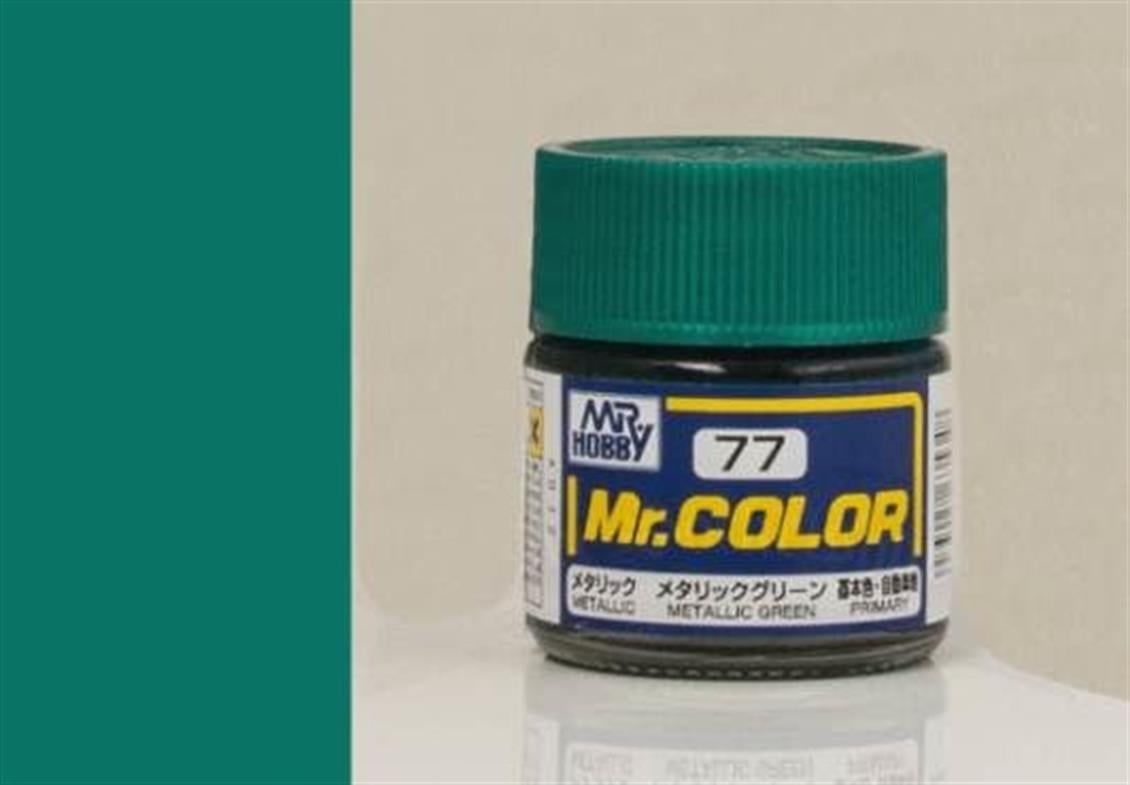 Mr.Hobby C-077 10 ml. Metallic Green, Mr.Color Serisi Model Boyası