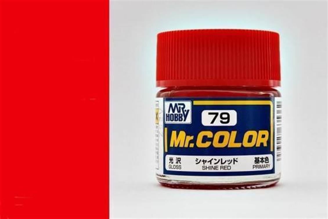 Mr.Hobby C-079 10 ml. Shine Red, Mr.Color Serisi Model Boyası