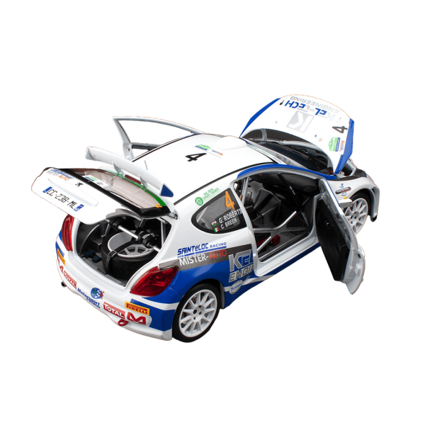 Sunstar 5438 1/18 Ölçek, Peugeot 207 S2000, C.Breen/G.Roberts, Circuit of Ireland 2012, Sergilemeye Hazır Metal Araba Modeli