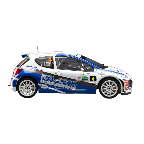 Sunstar 5438 1/18 Ölçek, Peugeot 207 S2000, C.Breen/G.Roberts, Circuit of Ireland 2012, Sergilemeye Hazır Metal Araba Modeli