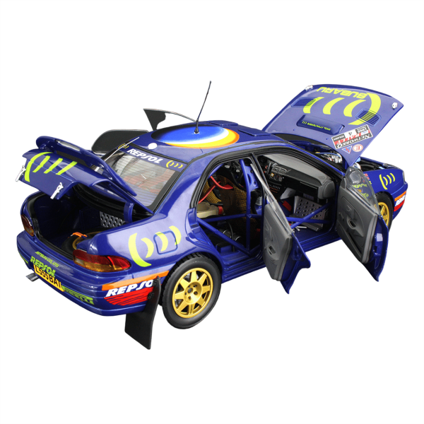 Sunstar 5523 1/18 Ölçek, Subaru Impreza 555 , C.McRae/D.Ringer, Winner RAC Rally 1995, Sergilemeye Hazır Metal Araba Modeli