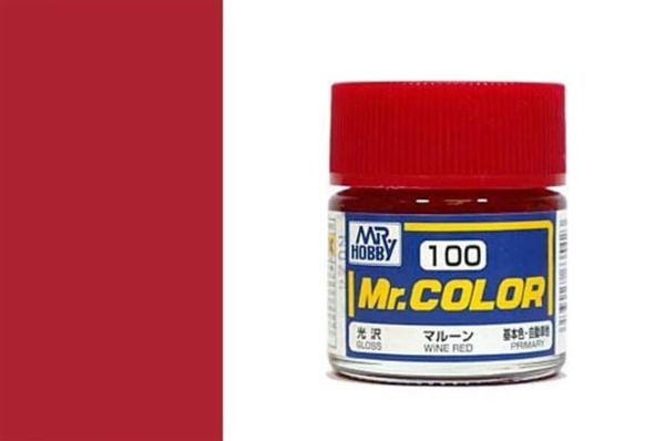 Mr.Hobby C-100 10 ml. Wine Red, Mr.Color Serisi Model Boyası