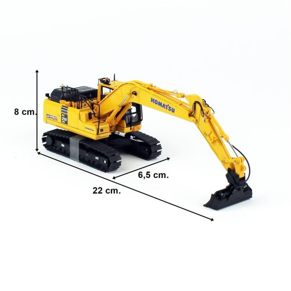 Universal Hobbies UH8157 1/50 Ölçek, Komatsu PC210 Lci-11 IMC 2.0 Ekskavatör, Sergilemeye Hazır Metal İş Makinası Modeli