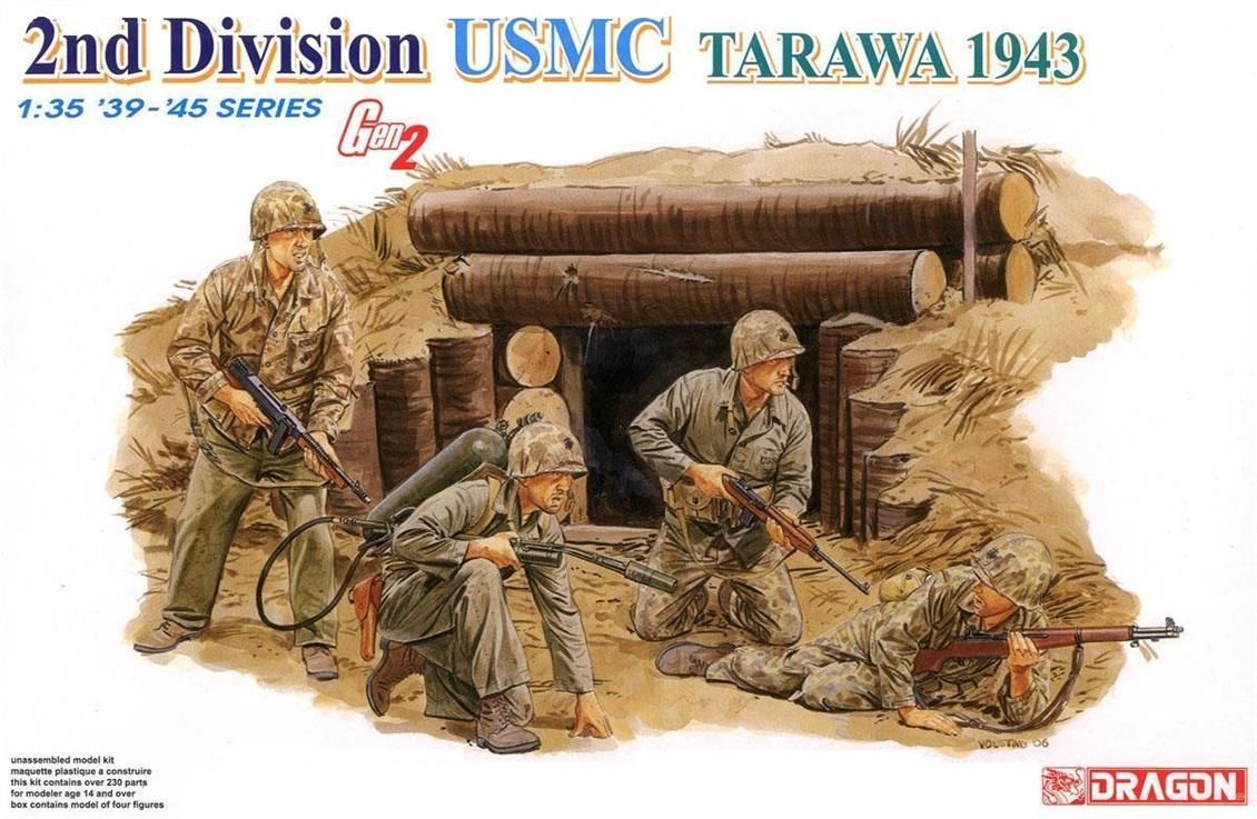 Dragon 6272 1/35 Ölçek, USMC 2.Tümeni (Tarawa 1943) Asker Figürleri  Plastik Model Kiti