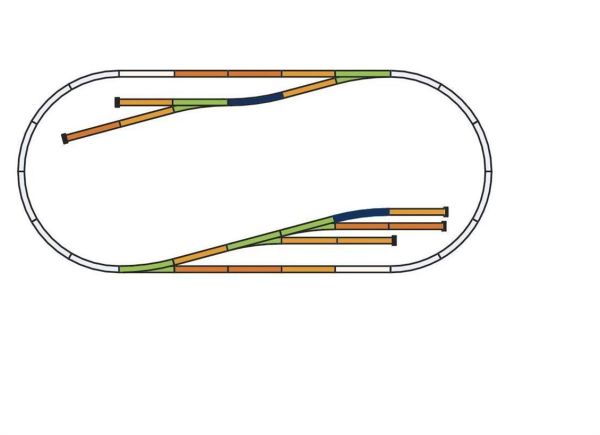 Piko 55330 1/87 Ölçek, Set D, 205x88 cm, 28 Parça, Model Tren Ray Seti