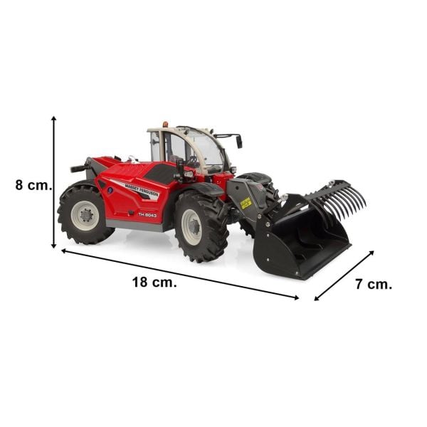 Universal Hobbies UH6342 1/32 Ölçek, Massey Ferguson Teleskobik Kepçe, Sergilemeye Hazır Metal İş Makinası Modeli