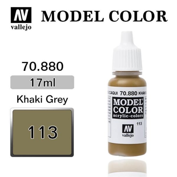 Vallejo 70880 17 ml. (113) Khaki Grey-Matt, Model Color Serisi Model Boyası