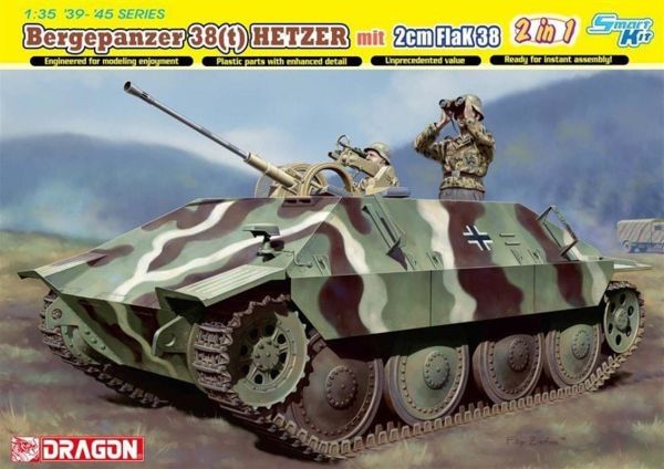 Dragon 6399 1/35 Ölçek, Jagdpanzer 38 Mit 2cm FlaK 38 Uçaksavar Plastik Model Kiti