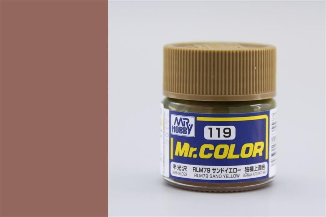 Mr.Hobby C-119 10 ml. RLM76 Sand Yellow, Mr.Color Serisi Model Boyası