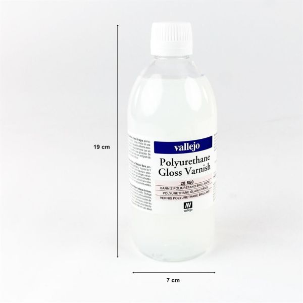 Vallejo 28650 500 ml. Poliürethan Parlak Vernik, Model Boyası