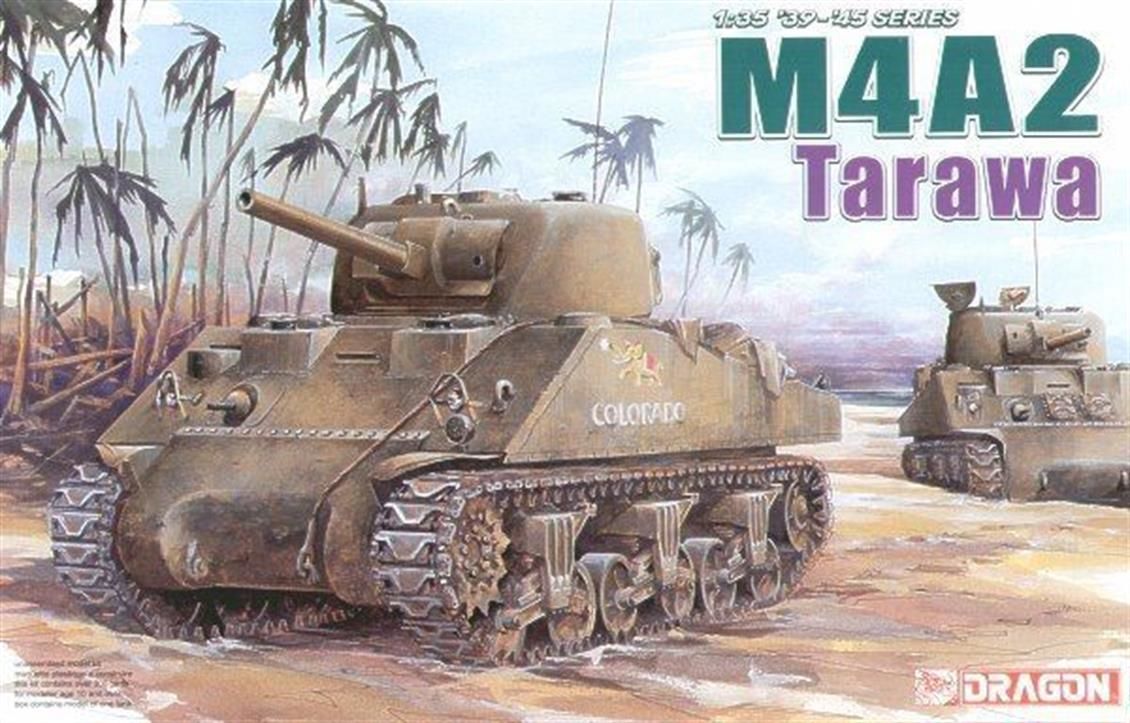 Dragon 6462 1/35 Ölçek, M4A2 Late PTO (Tarawa) Tankı  Plastik Model Kiti