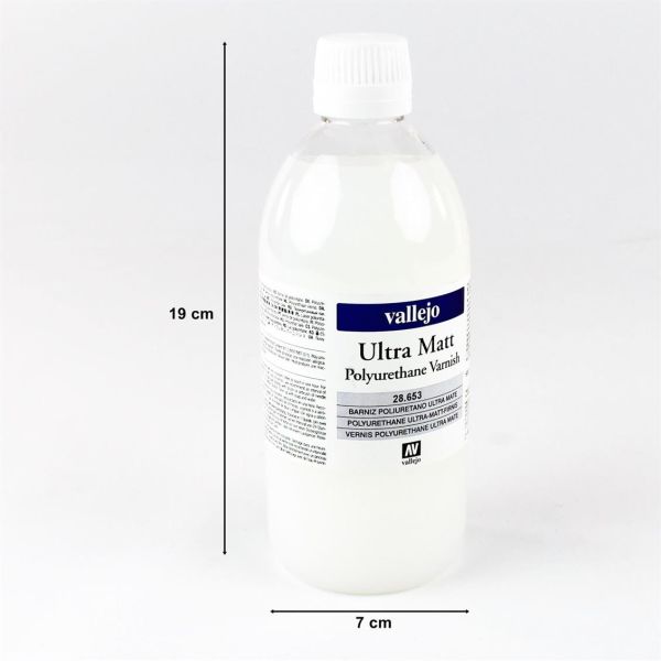 Vallejo 28653 500 ml. Poliürethan Ultra Mat Vernik, Model Boyası