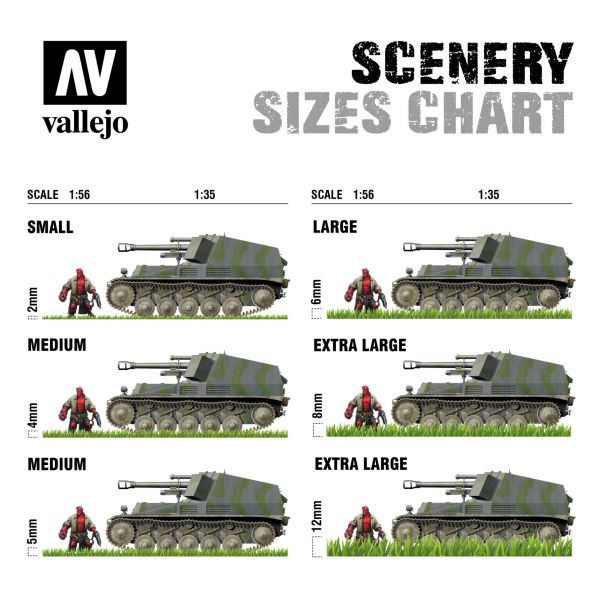 Vallejo SC425 Dry, 12 mm. Hazır Çim Dokusu