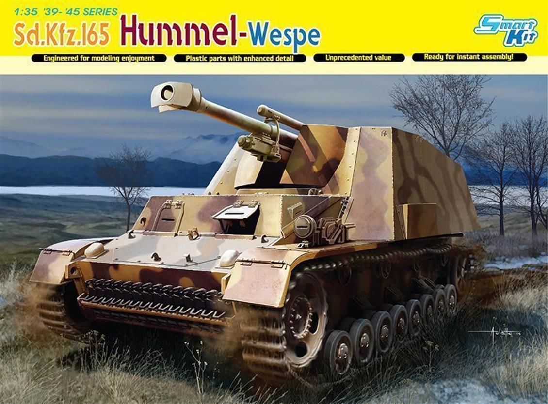 Dragon 6535 1/35 Ölçek, Sd.Kfz.165 Hummel-Wespe Obüs Topu Plastik Model Kiti