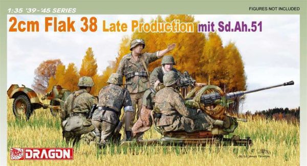 Dragon 6546 1/35 Ölçek, 2cm Flak 38 Uçaksavar Topu Plastik Model Kiti