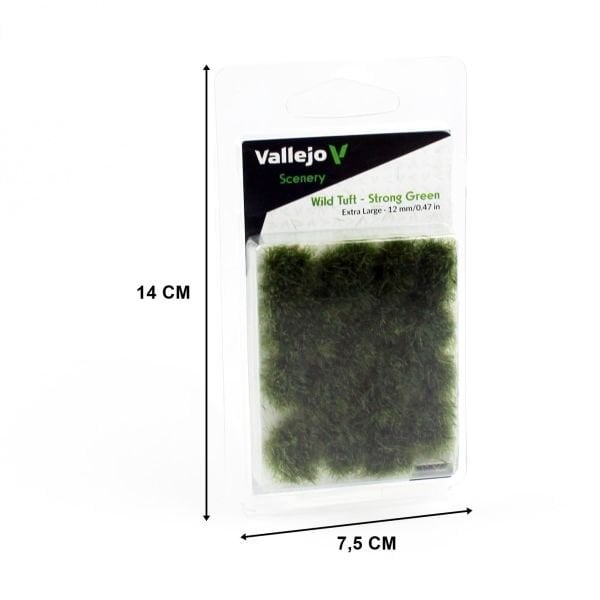 Vallejo SC427 Strong Green, 12 mm. Hazır Çim Dokusu