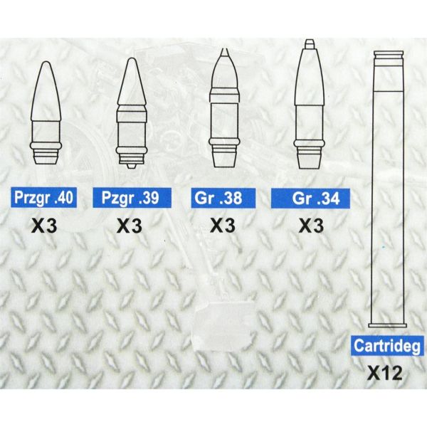 AFV Club AF35085 1/35 Ölçek, PANZER IV 7.5 cm. KWK L/46 Mühimmat Seti, 24 Adet, Prinç Detay Seti