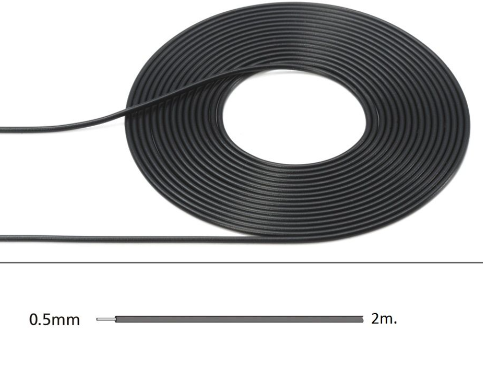 1/6 1/12 1/24 Kablo 0.5mm Siyah 2m.