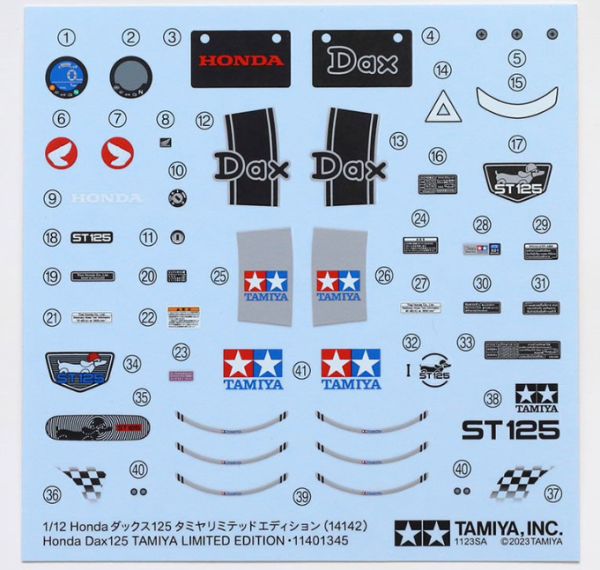 1/12 Honda Dax 125 Tamiya End.