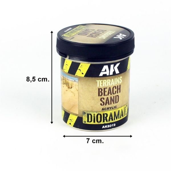 AK Interactive 8019 250 ml. Plaj Kumu, Akrilik, Diorama Serisi Zemin Dokusu