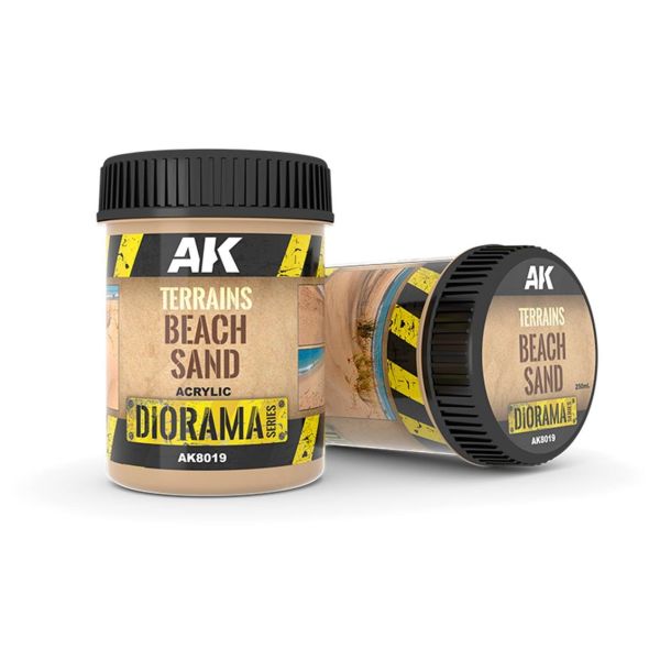 AK Interactive 8019 250 ml. Plaj Kumu, Akrilik, Diorama Serisi Zemin Dokusu