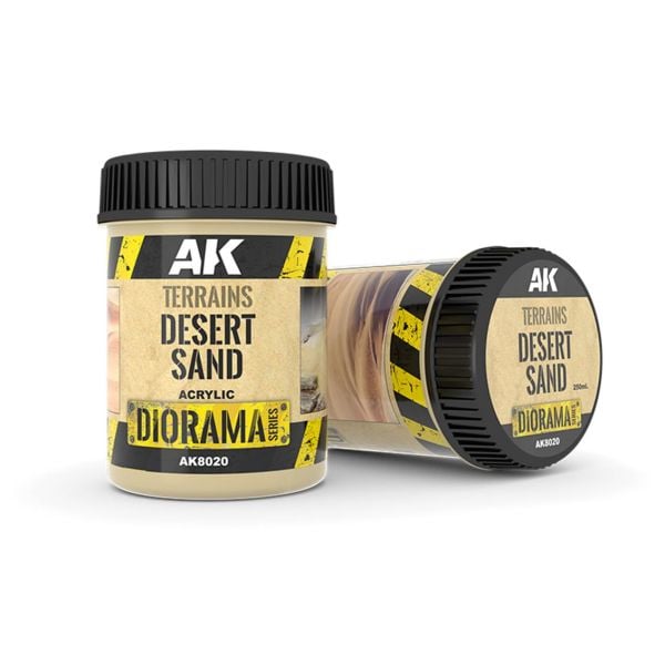 AK Interactive 8020 250 ml. Çöl Kumu, Akrilik, Diorama Serisi Zemin Dokusu