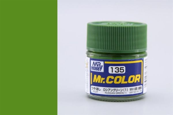 Mr.Hobby C-135 10 ml. Russian Green (1), Mr.Color Serisi Model Boyası