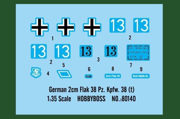 1/35 German 2cm Flak 38 Pz.Kpfw. 38(t