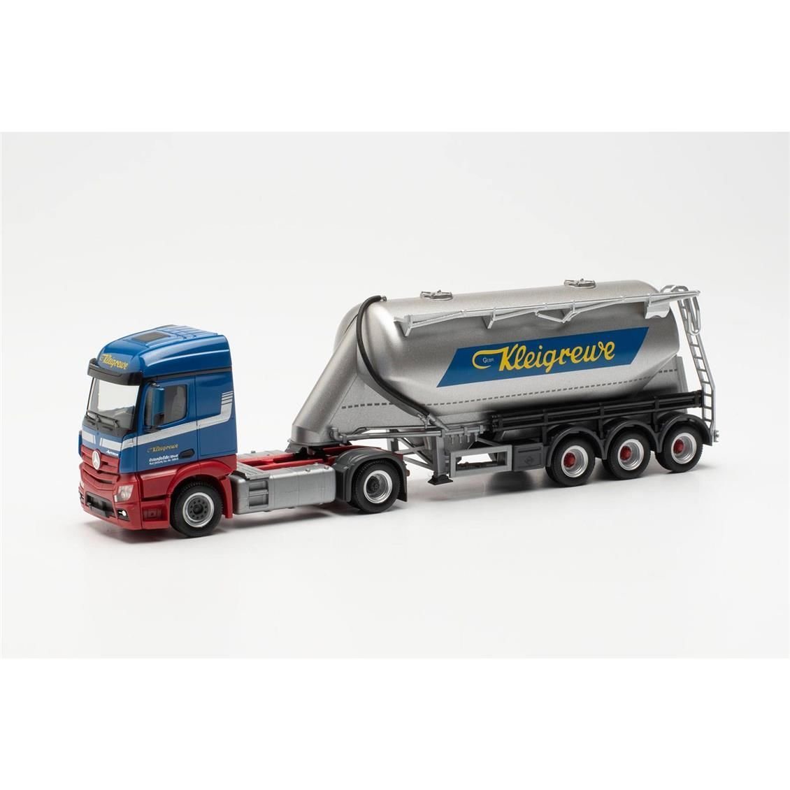 Herpa 316132 1/87 Ölçek, Mercedes-Benz Actros 2.3 Silo Dorseli TIR (Kleigrewe), Sergilemeye Hazır Model Araç