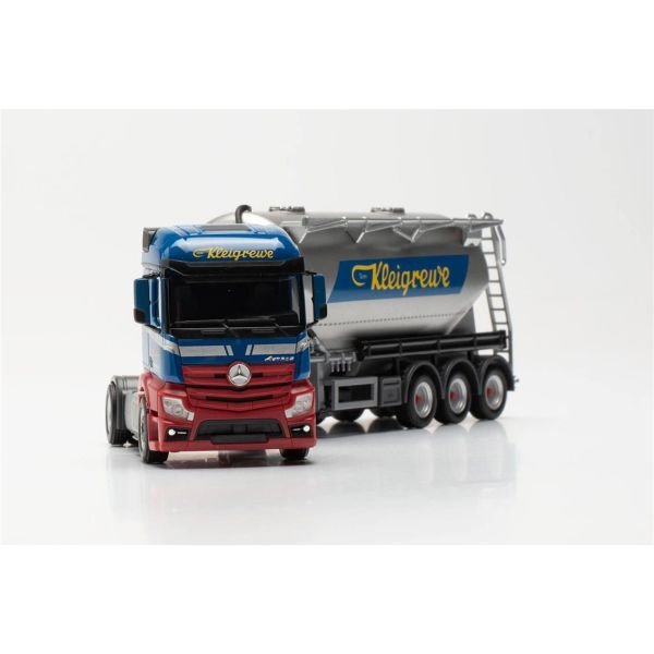 Herpa 316132 1/87 Ölçek, Mercedes-Benz Actros 2.3 Silo Dorseli TIR (Kleigrewe), Sergilemeye Hazır Model Araç