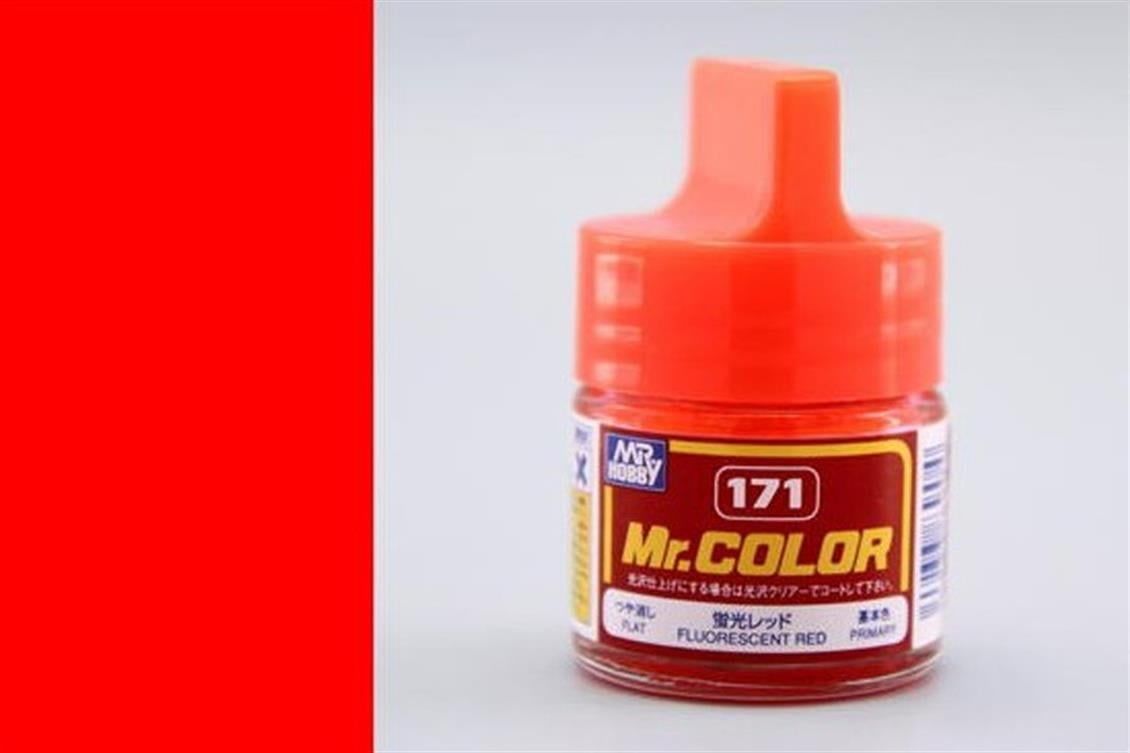 Mr.Hobby C-171 10 ml. Fluorescent Red, Mr.Color Serisi Model Boyası