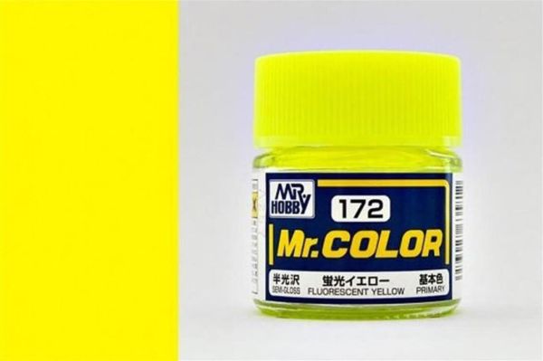 Mr.Hobby C-172 10 ml. Fluoerscent Yellow, Mr.Color Serisi Model Boyası