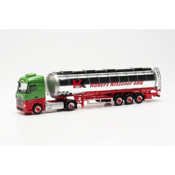 Herpa 315395 1/87 Ölçek, Mercedes-Benz Actros, Tanker Dorseli TIR (HK), Sergilemeye Hazır Model Araç