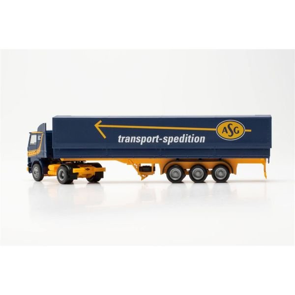 Herpa 315272 1/87 Ölçek, Scania 142, Brandalı Dorseli TIR (ASG), Sergilemeye Hazır Model Araç