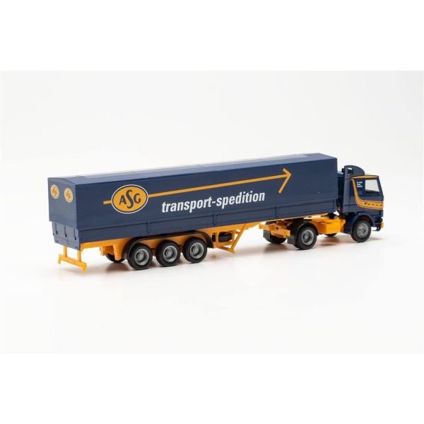 Herpa 315272 1/87 Ölçek, Scania 142, Brandalı Dorseli TIR (ASG), Sergilemeye Hazır Model Araç