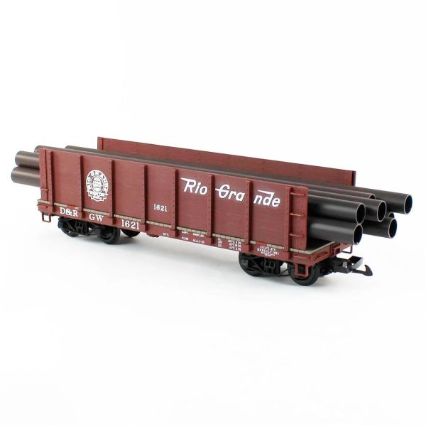 Piko 38749 1/22,5 Ölçek, G-D&RGW Pipe Gondola, Model Tren Yük Vagonu