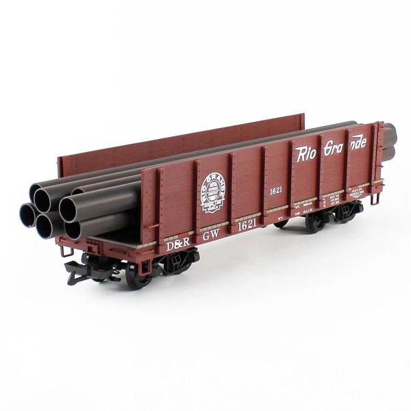 Piko 38749 1/22,5 Ölçek, G-D&RGW Pipe Gondola, Model Tren Yük Vagonu