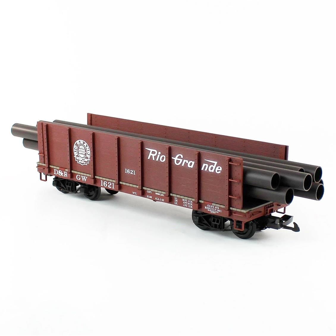 Piko 38749 1/22,5 Ölçek, G-D&RGW Pipe Gondola, Model Tren Yük Vagonu