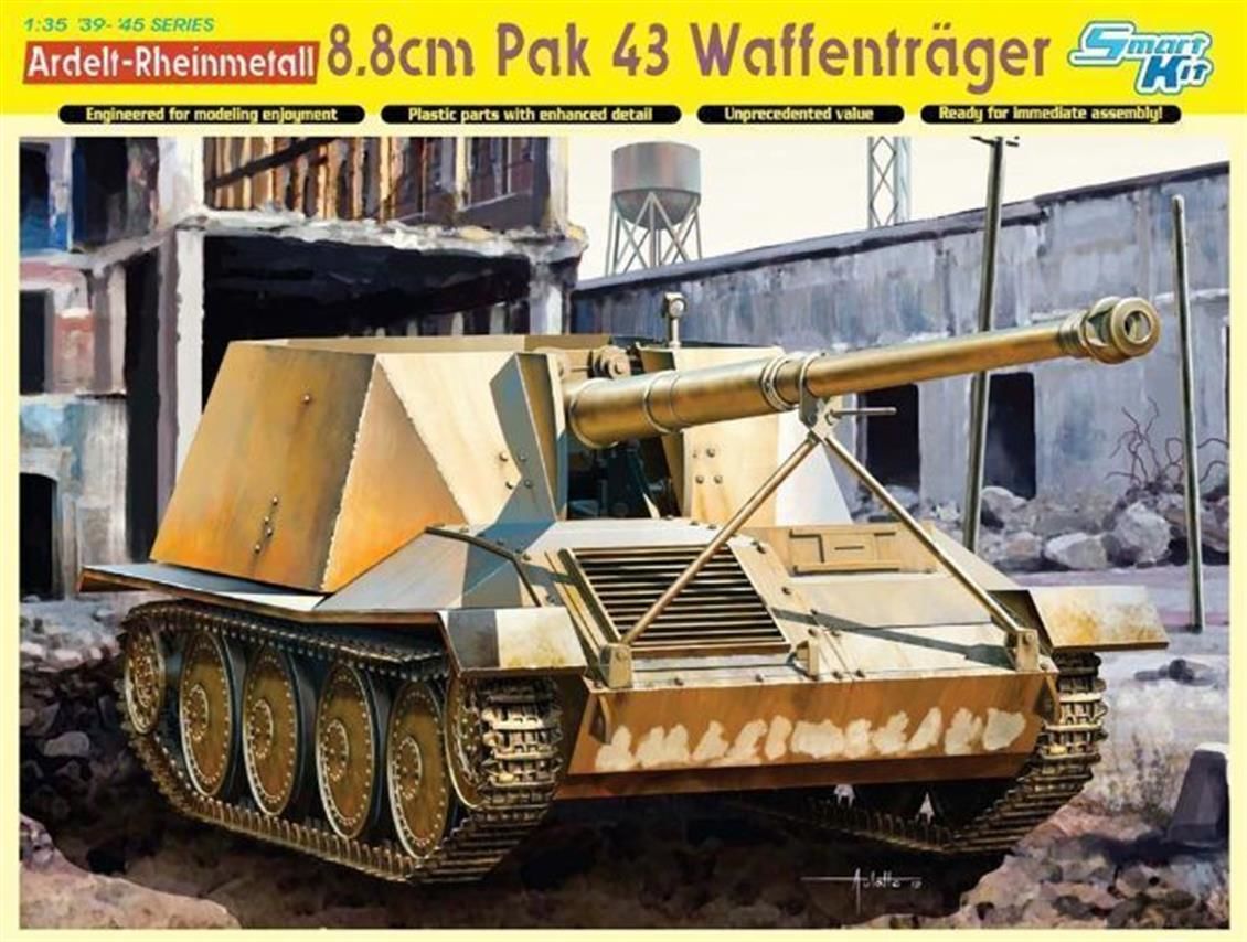 Dragon 6728 1/35 Ölçek, 8.8cm PaK 43 Waffentrager Tank Avcısı Plastik Model Kiti