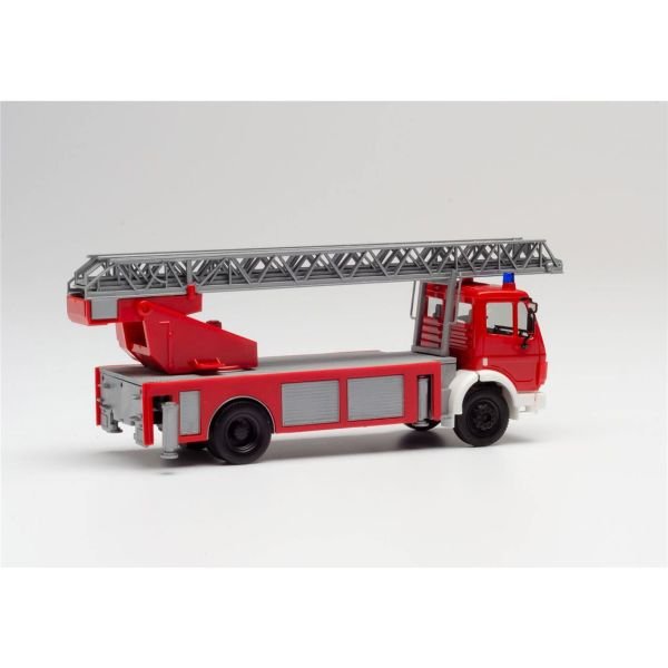 Herpa 094108 1/87 Ölçek, Mercedes-Benz SK 88 Döner Merdivenli İtfaiye Aracı, Sergilemeye Hazır Model Araç