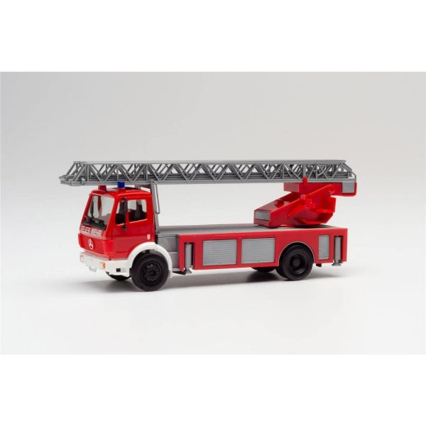 Herpa 094108 1/87 Ölçek, Mercedes-Benz SK 88 Döner Merdivenli İtfaiye Aracı, Sergilemeye Hazır Model Araç