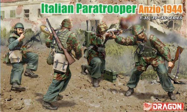 Dragon 6741 1/35 Ölçek, İtalyan Paraşütçü (Anzio 1944) Askerler Figürleri Plastik Model Kiti