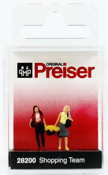 Preiser 28200 1/87 Ölçek, Alışveriş Yapan Kadınlar, Boyanmış Plastik Figürleri