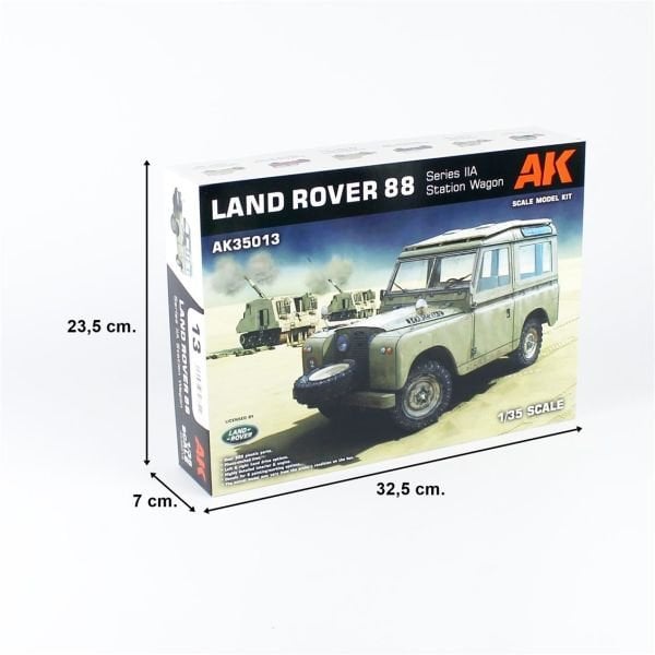 AK Interactive 35013 1/35 Ölçek, Land Rover 88 Series IIA (Steyşın Vagon), Askeri Araç, Plastik Model kiti