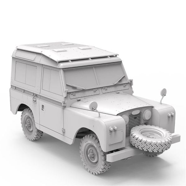 AK Interactive 35013 1/35 Ölçek, Land Rover 88 Series IIA (Steyşın Vagon), Askeri Araç, Plastik Model kiti